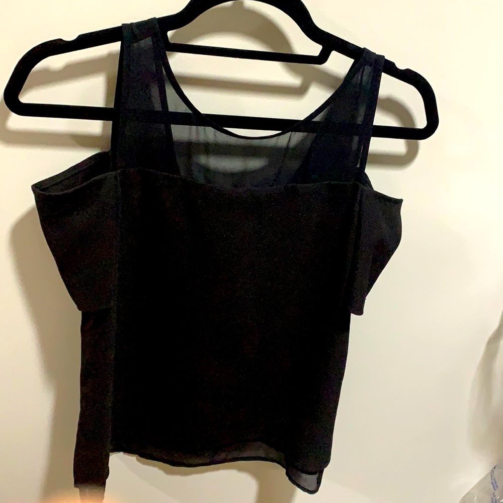 Cute off the shoulder black top